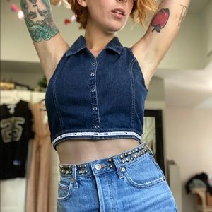 Vintage Denim Tommy Hilfiger Crop Top
